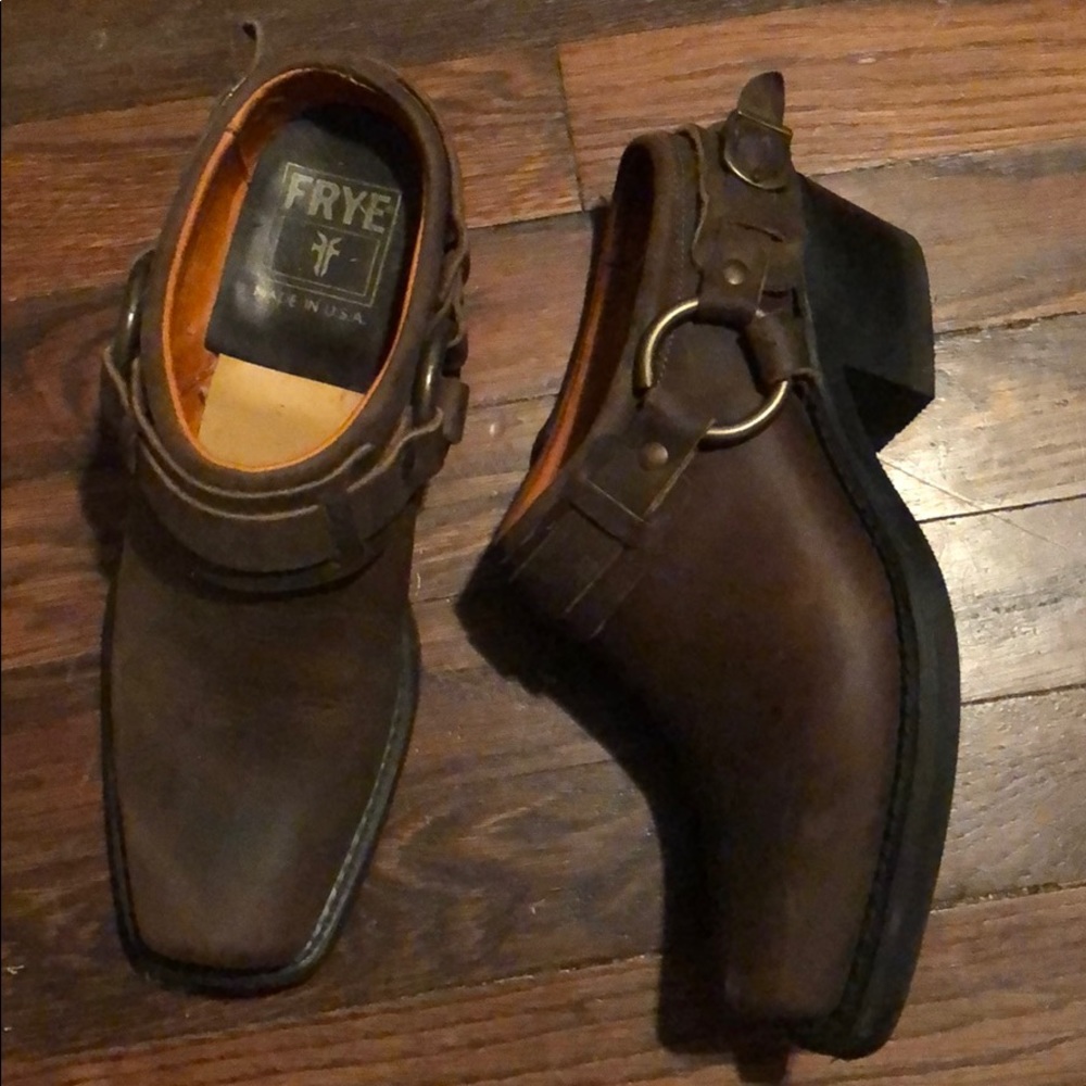 Lightly worn Frye mules